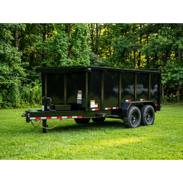 7x16 Dump Trailer with 4' High Sides
